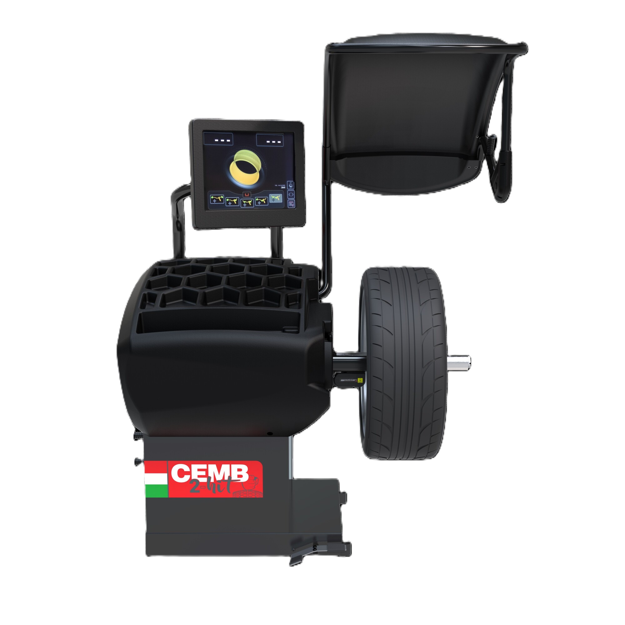 CEMB, Professional Wheel Balancer-Monitor Display, Phase Single-phase, Max. Rim Width 20 in, Tire Diameter 30 in, Model# 2-HIT
